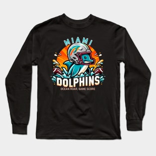 miami dolphins game score Long Sleeve T-Shirt